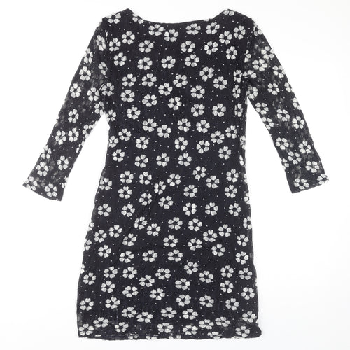 Phase Eight Women's Black Floral Lace Dress Size 10