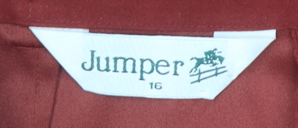 Jumper Women's Red Midi Straight Pencil Skirt Size 16