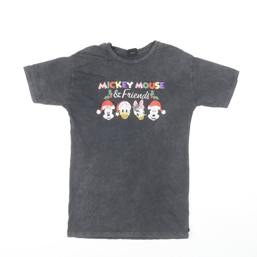 Disney Girls Black Mickey Mouse T-Shirt 5-6 Years