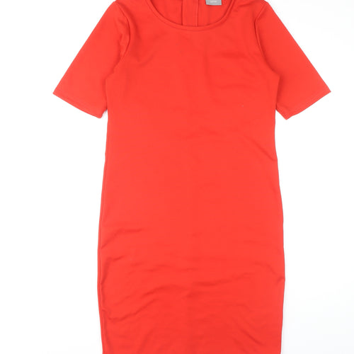 b.young Women's Red Sheath Dress, Size S, Casual, Stretch