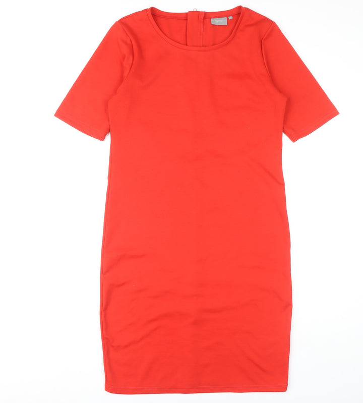 b.young Women's Red Sheath Dress, Size S, Casual, Stretch