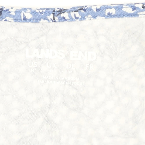 Lands' End Women's Blue Floral Midi Wrap Dress M