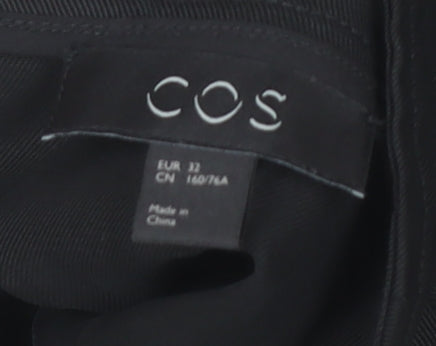 COS Women's Black 3/4 Sleeve High Neck Dress Size 4