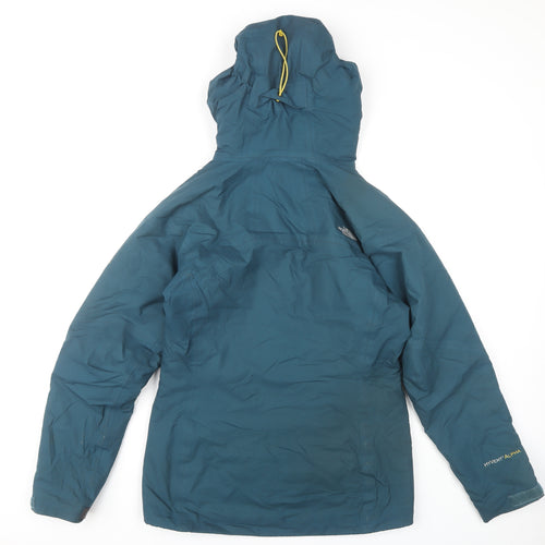 The North Face Women's Blue Puffer Jacket S Hooded