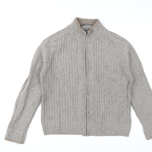 Marks and Spencer Men's Grey Cable-Knit Jumper M