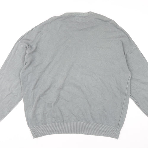 Another Influence Unisex Grey Cotton Pullover Jumper M