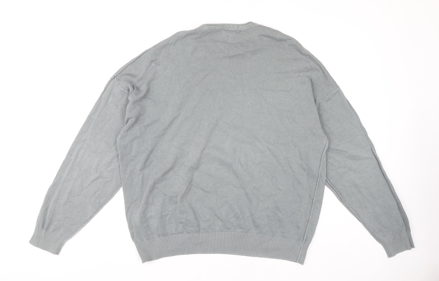 Another Influence Unisex Grey Cotton Pullover Jumper M