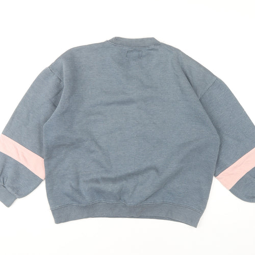 Pull&Bear Women's Blue XS Logo Sweatshirt