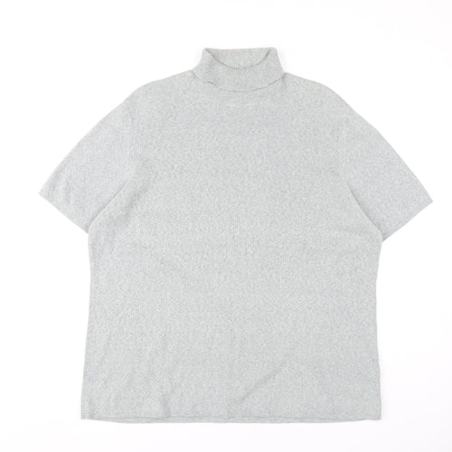 Ann Harvey Women's Grey Mock Neck Jersey Top Size 22 Plus