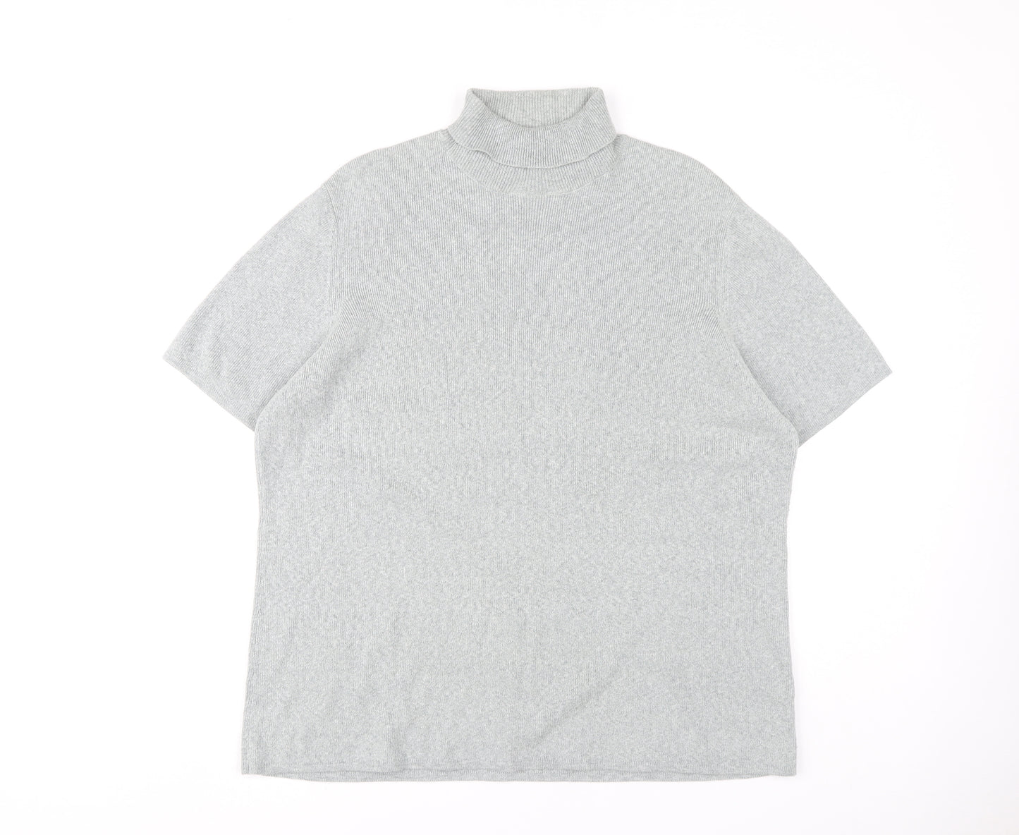 Ann Harvey Women's Grey Mock Neck Jersey Top Size 22 Plus