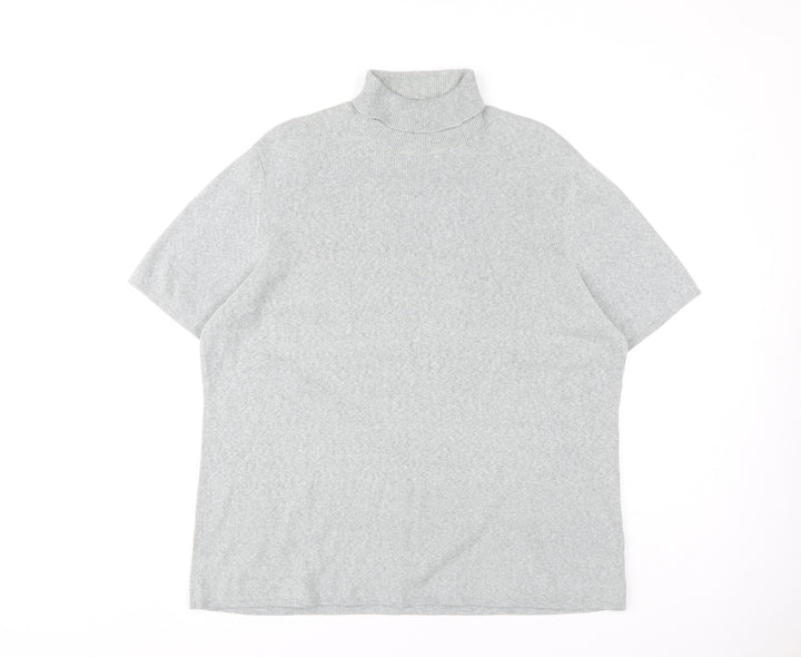 Ann Harvey Women's Grey Mock Neck Jersey Top Size 22 Plus