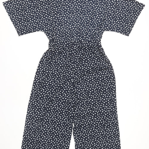 Next Women's Black Polka Dot Jumpsuit Size 10