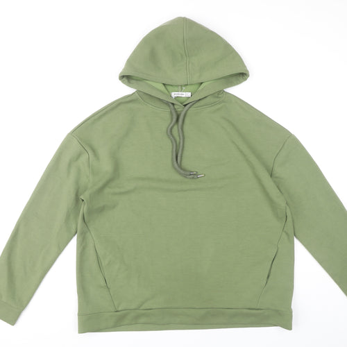 Stradivarius Women's Green L Pullover Hoodie