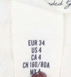 H&M Women's Ivory Crochet Blouse Size 6