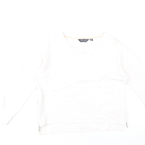 Regatta Women's White Lightweight Zip Sweatshirt Size 8