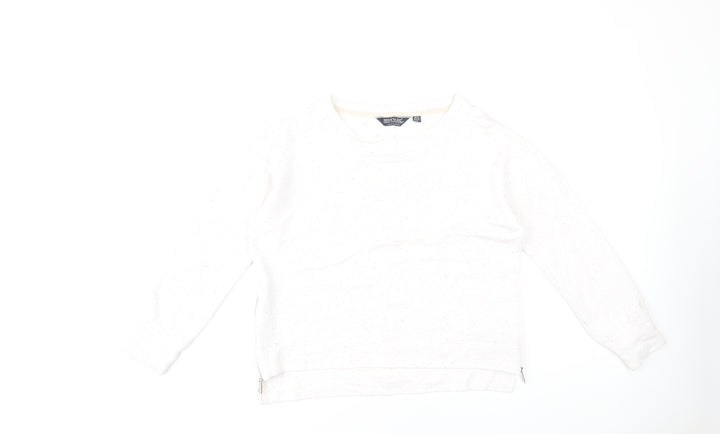 Regatta Women's White Lightweight Zip Sweatshirt Size 8