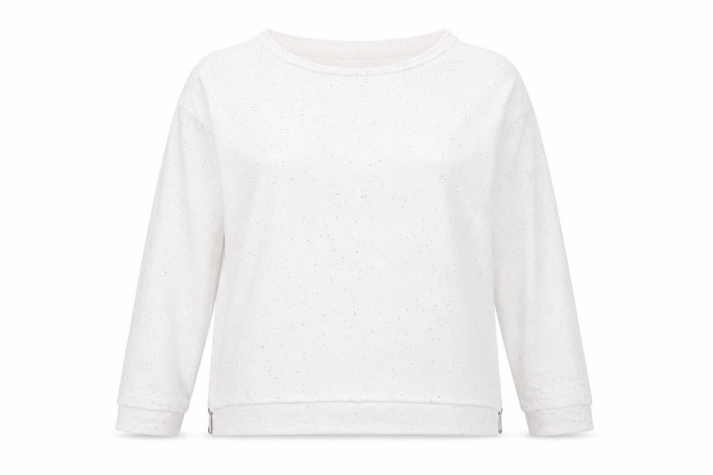 Regatta Women's White Lightweight Zip Sweatshirt Size 8