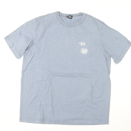 Diesel Men’s Blue Medium Cotton T-Shirt