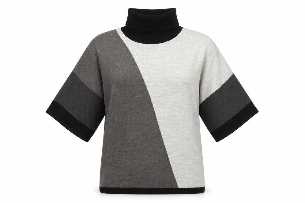 Front view of Marks & Spencer Women's Multicoloured Roll Neck Jumper, size 8