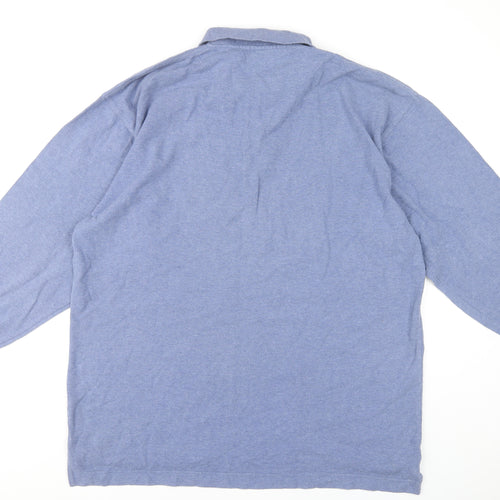 GC Men's Blue Long Sleeve Polo 3XL