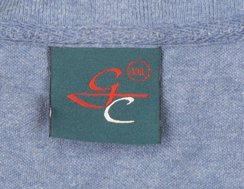 GC Men's Blue Long Sleeve Polo 3XL