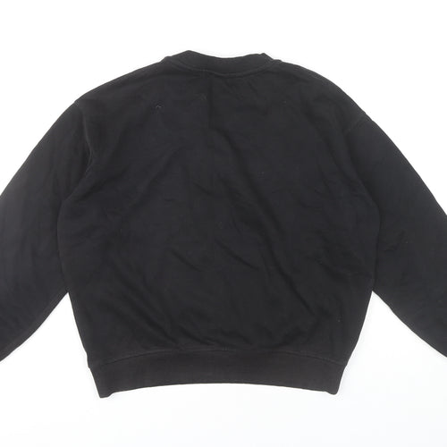 H&M Unisex Black XS Pullover Graphic Sweatshirt City Style
