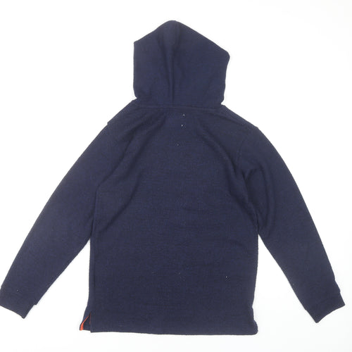 Mantaray Boys Blue Pullover Hoodie, Size 11-12, Casual Logo