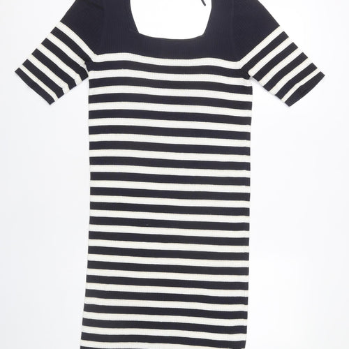Next Women's Sheath Dress, Black/White, Size 14, Striped