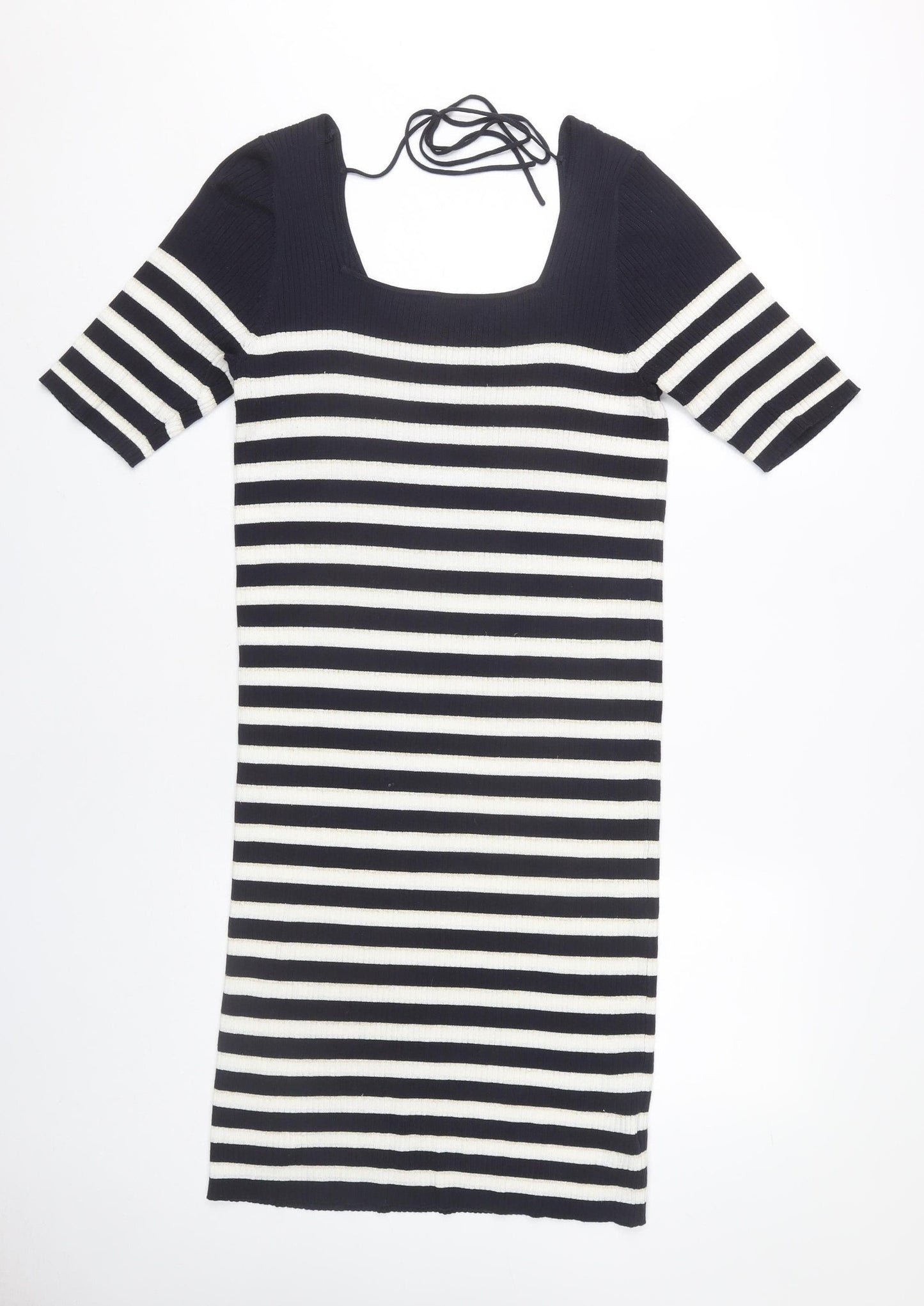 Next Women's Sheath Dress, Black/White, Size 14, Striped