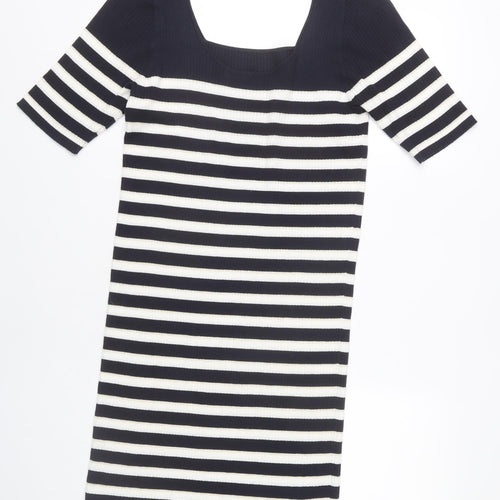 Next Women's Sheath Dress, Black/White, Size 14, Striped