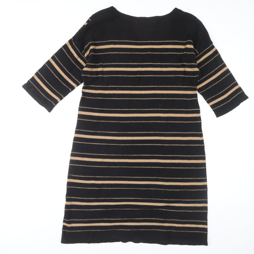 Monsoon Women's Black Striped Shift Dress M