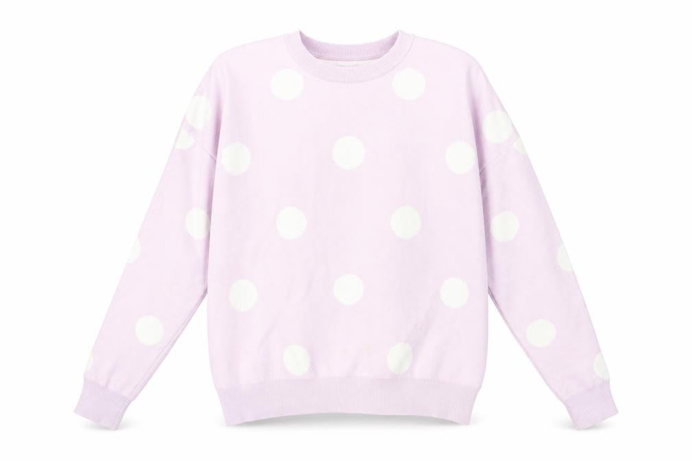 Front view of New Look Women's Pink Polka Dot jumper S