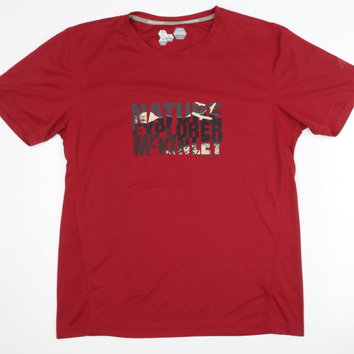 McKinley Men's Red L T-Shirt for Hiking