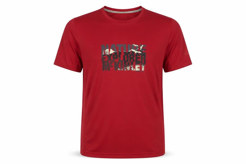 McKinley Men's Red L T-Shirt for Hiking