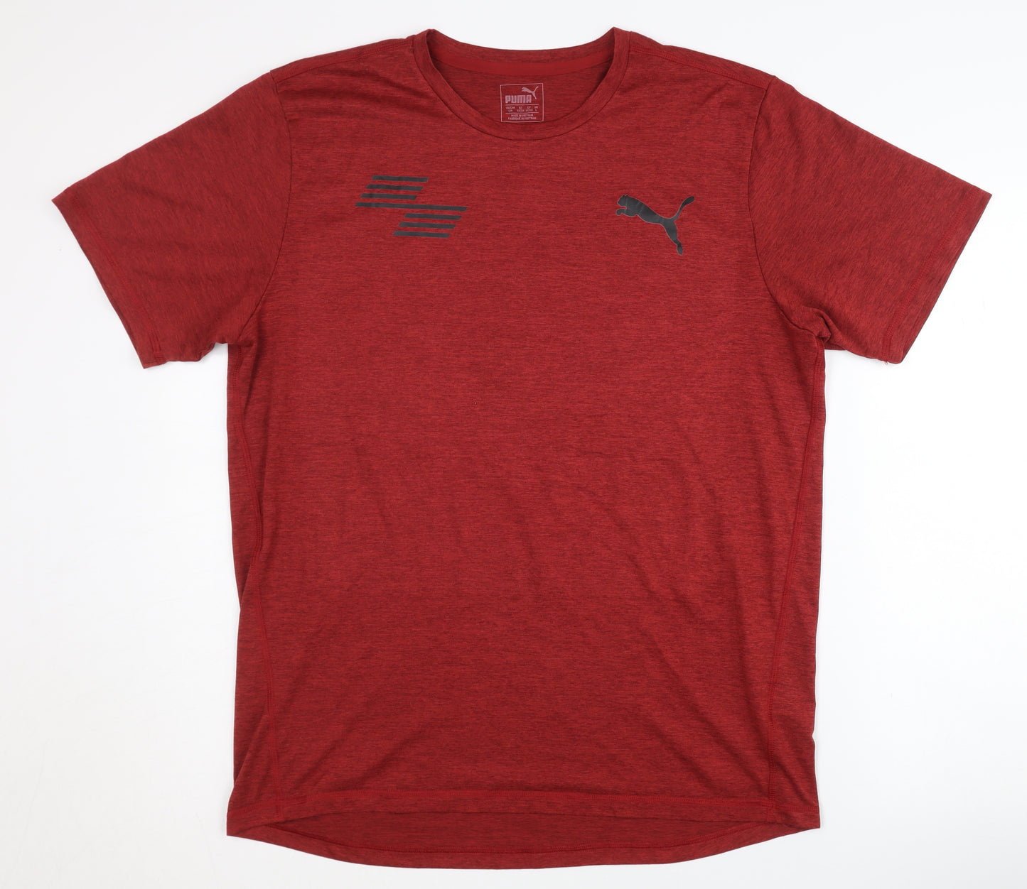 Puma Men's Red T-Shirt L Crew Neck Activewear
