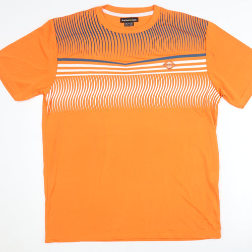 Atlasformen Men's Orange T-Shirt, M, Polyester