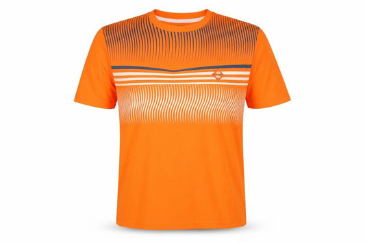 Front view of Atlasformen Men's Orange T-Shirt, M, Polyester