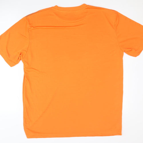 Atlasformen Men's Orange T-Shirt, M, Polyester