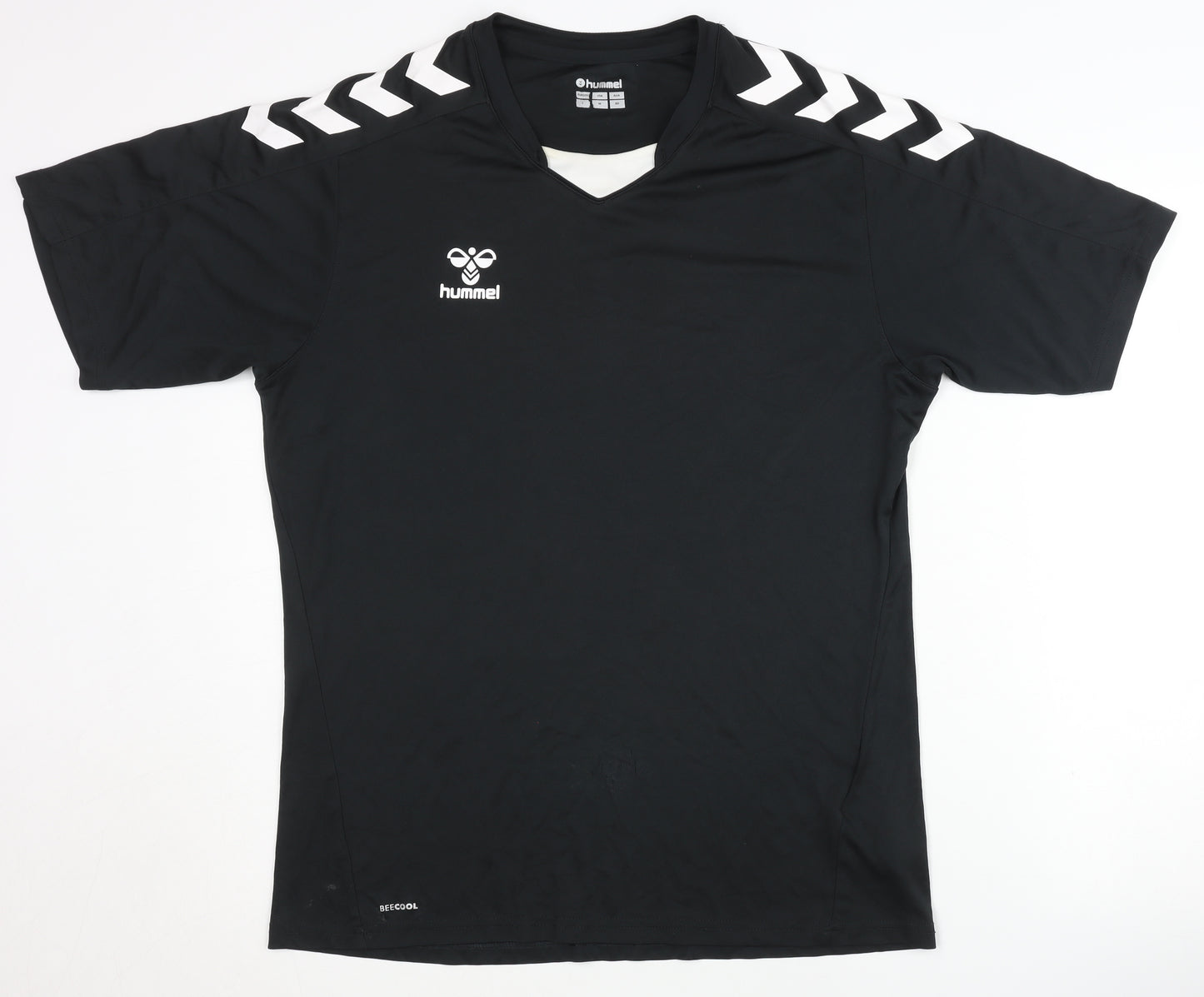 Hummel Men's Black Gym T-Shirt, L, Quick Dry