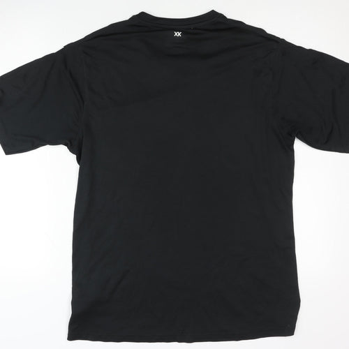 Hummel Men's Black Gym T-Shirt, L, Quick Dry