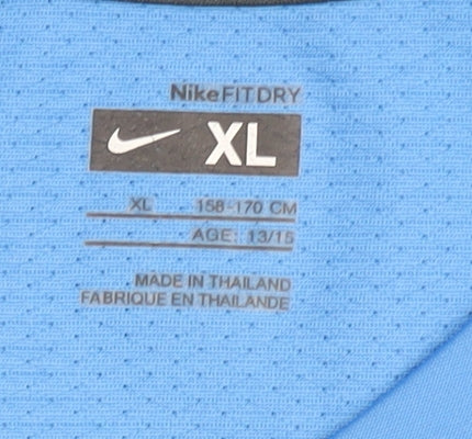 Nike Boys Blue Graphic Football Jersey XL Moisture Wicking