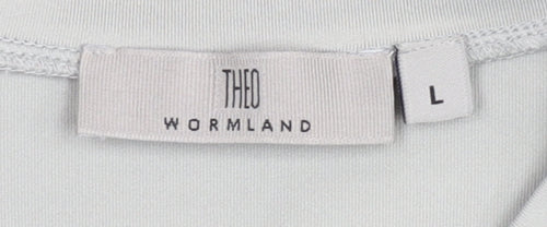 Theo Wormland Men's Grey Basic T-Shirt, Size L