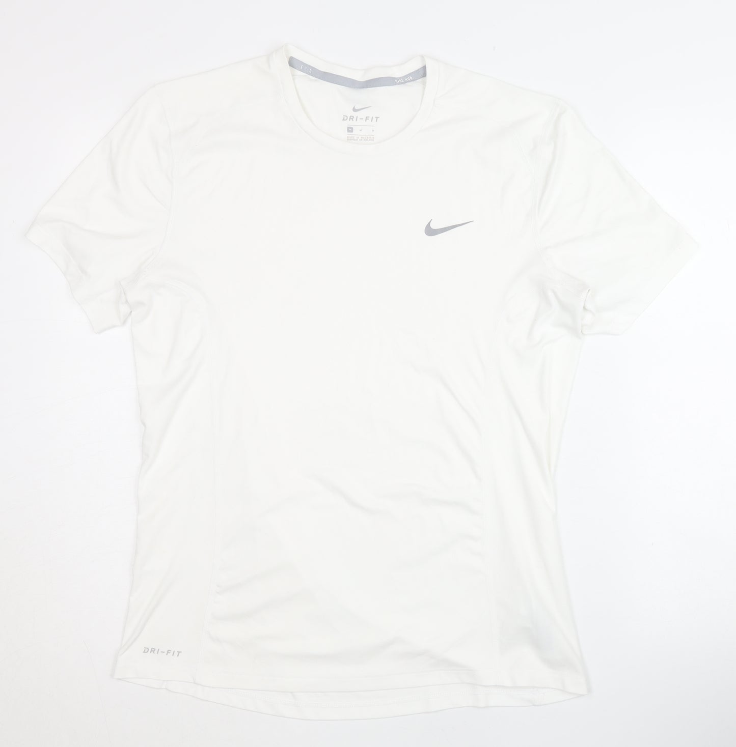 Nike Men's White Dri-FIT T-Shirt, Size M, Activewear