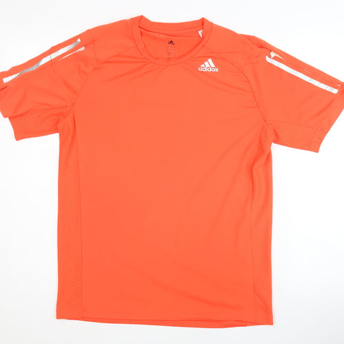 adidas Men's Orange T-Shirt, S, Gym & Training Wear
