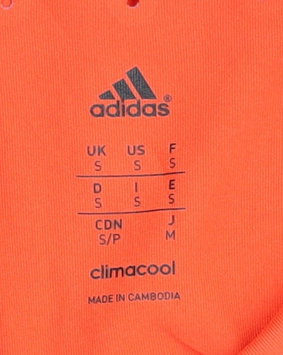 adidas Men's Orange T-Shirt, S, Gym & Training Wear