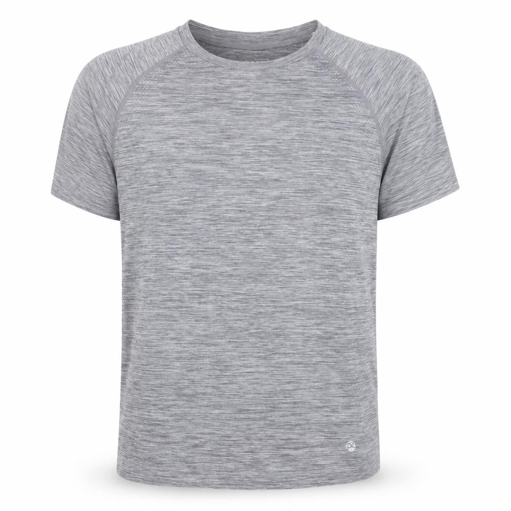 Front view of PageOne Active Men's Grey T-Shirt XXL Basic Style