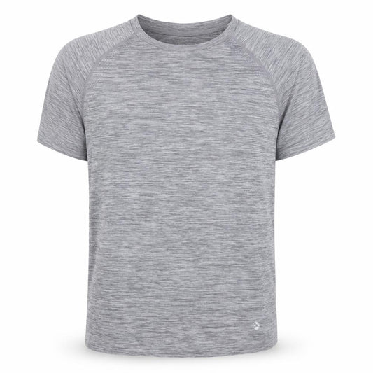 Front view of PageOne Active Men's Grey T-Shirt XXL Basic Style