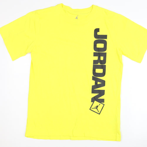 Jordan Boys Yellow XL Basic Crew Neck T-Shirt