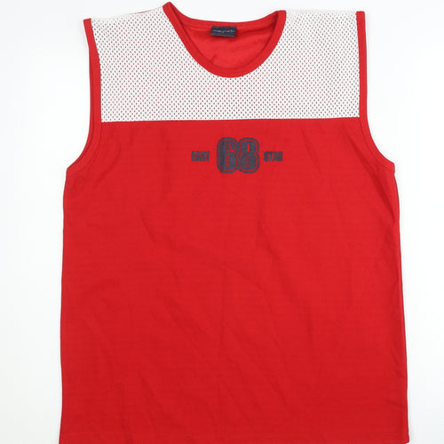 Mayne Men's Red Tank Top Size L