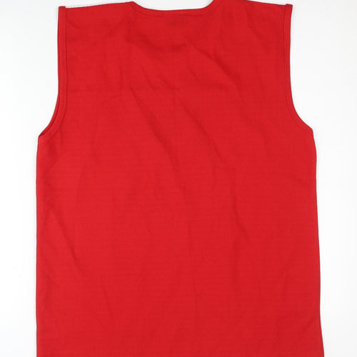 Mayne Men's Red Tank Top Size L